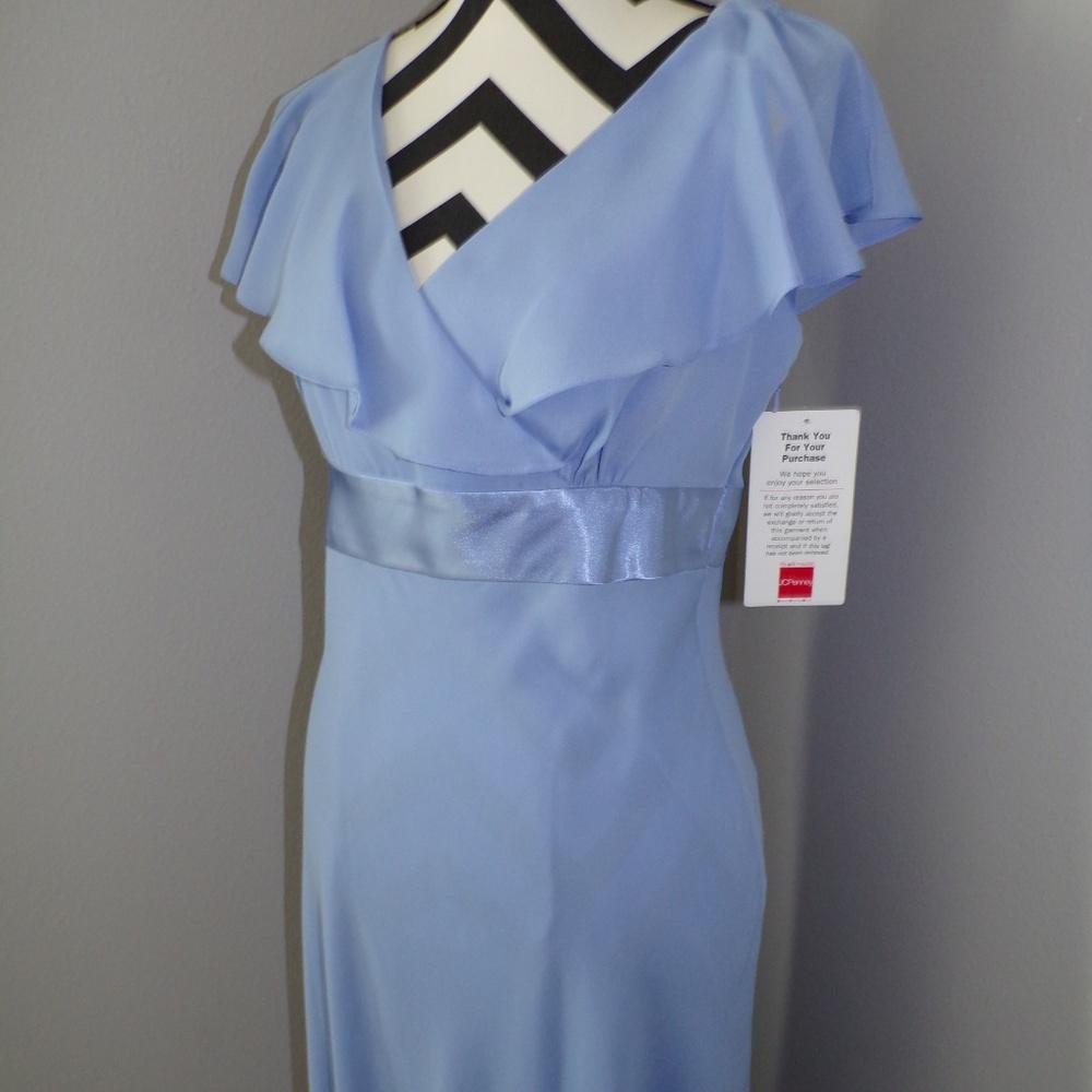 NWT East 5th Sz 8 Blue Long Formal Dress - Picture 2 of 8
